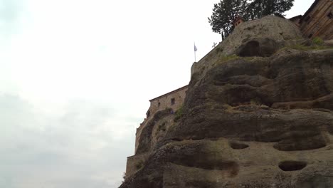 Meteora-rock-formation-in-Greece-has-six-monasteries-are-built-on-immense-natural-pillars-and-hill-like-rounded-boulders