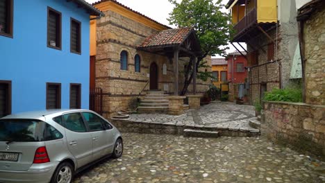 Ancient-Jewish-Synagogue-in-Veroia---city-in-Central-Macedonia,-in-the-geographic-region-of-Macedonia,-northern-Greece