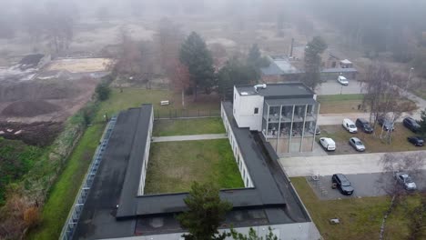 Aerial-view-Animal-shelter-in-Lommel,-Limburg,-Belgium