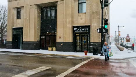 point-of-view-of-a-person-walking-through-the-city-Chicago-during-a-blizzard-in-the-below-zero-weather