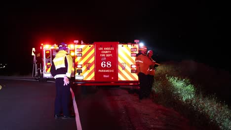 firefighters-respond-to-emergency-call-on-hillside