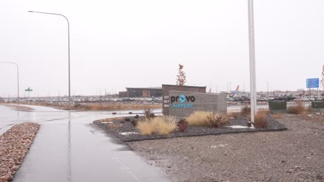 Entrance-sign-for-Provo-Municipal-Airport-in-Utah-County