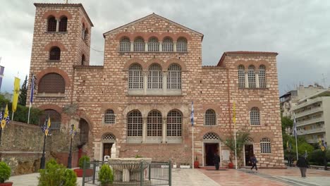 Façade-of-St-Demetrius-Church-in-Thessaloniki