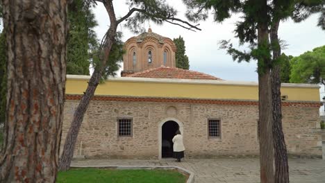 Vlatades-Kloster-Oder-Vlatadon-Kloster-In-Thessaloniki,-Das-Im-14.-Jahrhundert-Während-Der-Späten-Ära-Des-Byzantinischen-Reiches-Erbaut-Wurde,-Ist-Ein-Unesco-Weltkulturerbe