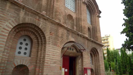 Entrance-to-Panagia-Chalkeon-Church---11th-century-Byzantine-church-in-the-northern-Greek-city-of-Thessaloniki