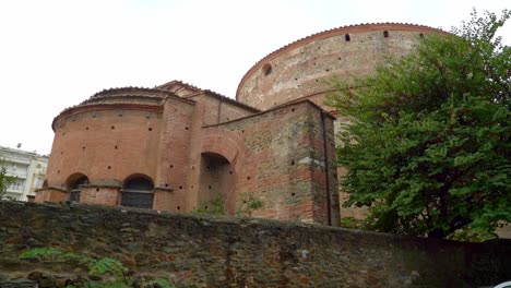 Die-Rotunde-Des-Galerius-In-Thessaloniki-Mit-Zylindrischer-Struktur-Wurde-306-N.-Chr.-Auf-Befehl-Des-Tetrarchen-Galerius-Erbaut,-Von-Dem-Angenommen-Wurde,-Dass-Er-Es-Als-Sein-Mausoleum-Gedacht-Hatte