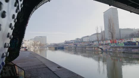 The-danube-canal-in-the-city-center-of-Vienna-on-New-Year's-day-2023