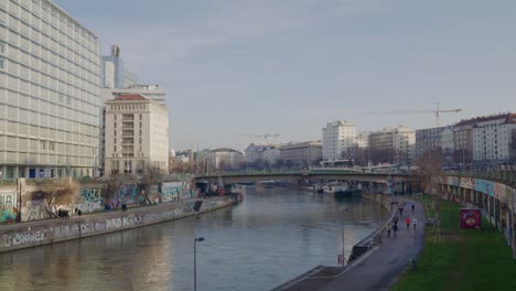 The-danube-canal-in-the-city-center-of-Vienna-on-New-Year's-day-2023