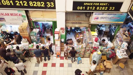 Busy-and-bustling-health-supply-market-in-Central-Jakarta,-Indonesia-during-Covid-pandemic