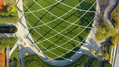Top-Down-Aerial-View-of-Pritzker-Pavilion---Amphitheater-for-Concerts-and-Events