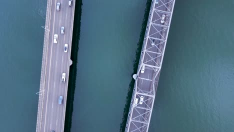 Vogelperspektive-über-Tom-Uglys-Bridge,-Sylvania