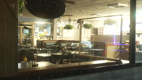 American-retro-style-diner-empty-at-night-time