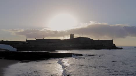 The-São-Julião-da-Barra-Fort-is-the-largest-and-most-complete-military-defense-complex-with-sunrise-behind