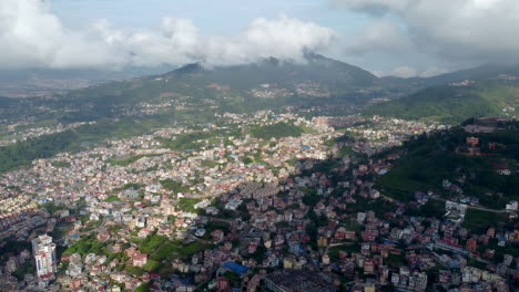 Aerial-Panning-Shot-of-Kathmandu-Valley
