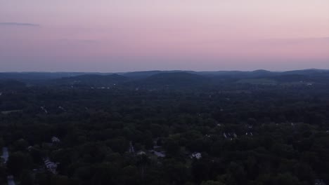 Night-Sky-after-sunset-over-small-town