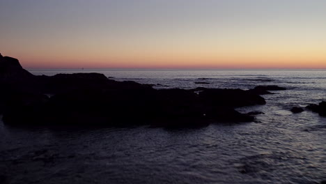 Low-level-moody-and-dramatic-dusk-shot-of-the-cornish-coastline