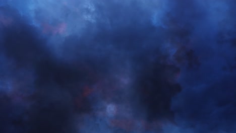 Lapso-De-Tiempo-De-Tormenta-Eléctrica-Con-Nubes-Azul-Oscuro-Alejándose