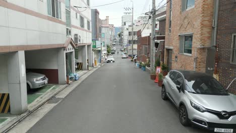 Toma-De-Drones-De-Vistas-De-Calles-Y-Edificios-En-La-Ciudad-De-Daegu,-Corea-Del-Sur