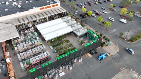 Drone-shot-of-the-outdoor-gardening-section-at-Home-Depot