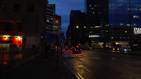 China,-Hong-Kong--August-11,-2022:-the-atmosphere-of-the-highway-and-transportation-scenes-at-night-in-Hong-Kong