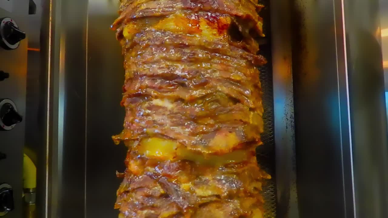 Premium stock video Continuous loop 3 of 5 closeup of stacked sirloin