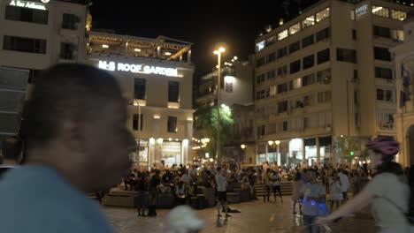 People-gather-in-Monastiraki-on-a-Summer-night