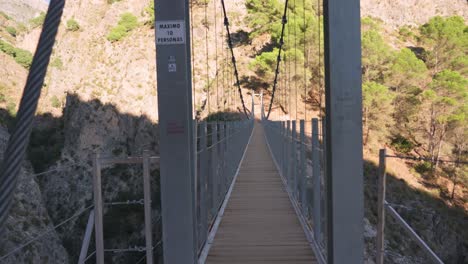 Point-of-view,-suspension-bridge-of-Canillas-de-Aceituno,-Andalusia,-Spain