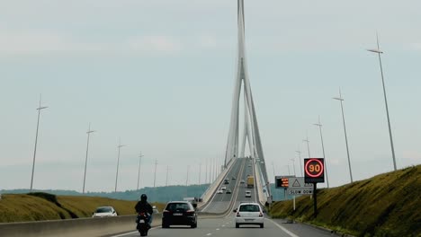 LE-HAVRE,-FRANCE---JULY-2014:-Pont-de-Normandie-connects-Le-Havre-to-Honfleur