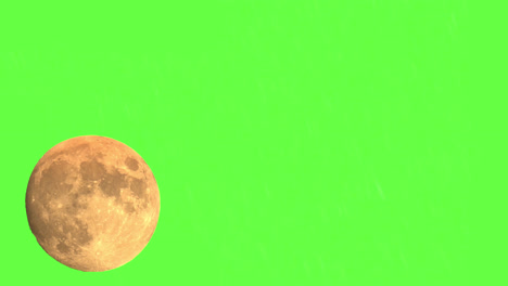 Large-Illuminated-Full-Moon-Moving-Across-A-Green-Screen-Background