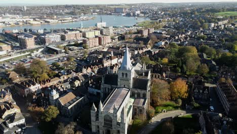 Rochester-Cathedral-Kent-Luftaufnahmen
