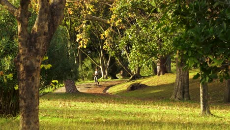 Chico-Corre-En-El-Parque-Este-Otoño