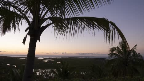 Zeitraffer-Des-Sonnenuntergangs-über-Dem-See-Lago-Nhambongue-In-Miramar,-Mosambik