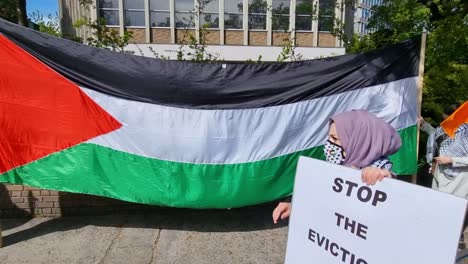 Iren-Unterstützen-Einen-Palästinensischen-Protest-In-Dublin-Mit-Menschenzeichen