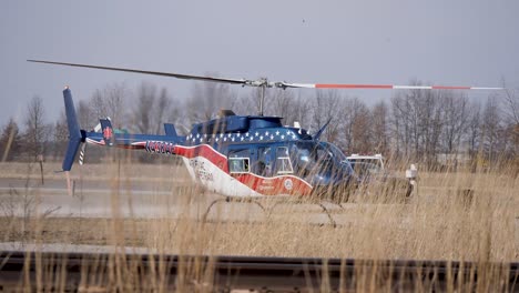 Luftevakuierungshubschrauber-Des-Rettungsteams-Greenville-Illinois