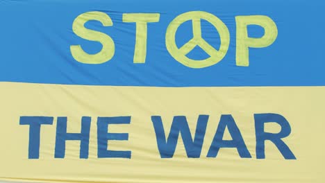 Ukraine-flag-with-'Stop-The-War'-message