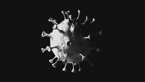Eine-Digitale-Darstellung-Des-Coronavirus-Vor-Schwarzem-Hintergrund