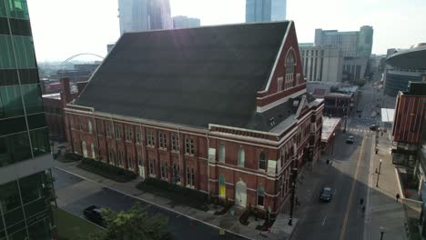 Empuje-Aéreo-En-Plano-General-Del-Auditorio-Ryman-En-Nashville,-Tennessee