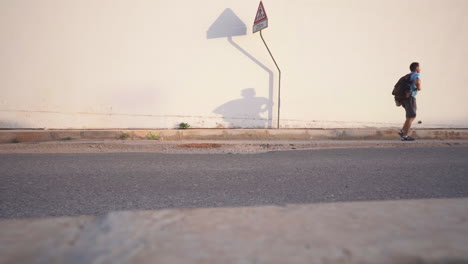 Hitchhiking-on-the-empty-streets-of-Malta