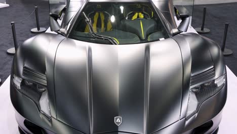 The-front-view-of-the-Japanese-exclusive-luxury-supercar-Aspark-Owl-is-seen-displayed-during-the-International-Motor-Expo-in-Hong-Kong