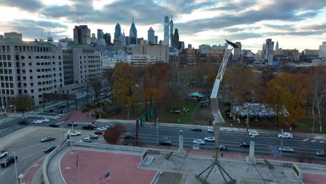 Blitz-Denkmal-Für-Benjamin-Franklin-In-Philly