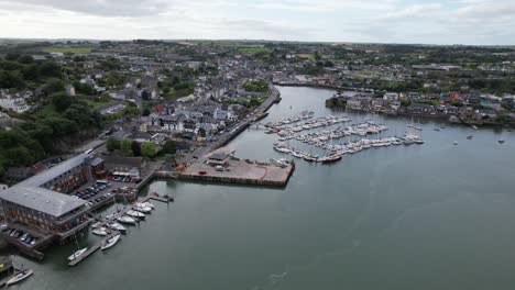 Kinsale-town-county-Cork-Ireland-high-drone-aerial-view