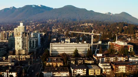 Lions-Gate-Hospital,-General-Hospital-In-North-Vancouver,-Canada---aerial-drone-shot