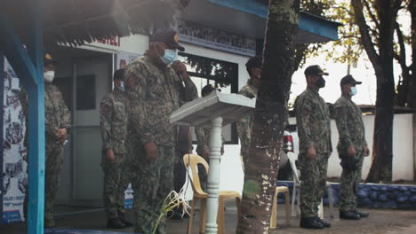 Philippine-National-Police-officers-attend-a-flag-ceremony-amidst-a-pandemic