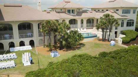 Wedding-venue-prepared-in-front-of-beach-resort-Emerald-Isle