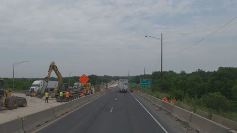 Construcción-De-Carreteras-Cerca-De-Joliet-Illinois-80-Y-Us30
