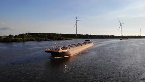 Aerial-View-Of-Somtrans-X-Inland-Tanker-Travelling-Along-Oude-Maas