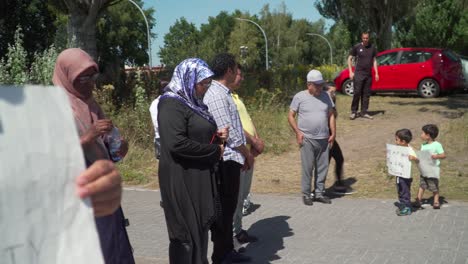 Asylum-Seekers-Protesting-Against-The-Long-Waiting-Times-For-The-Asylum-Process-At-The-Registration-Desk-In-Ter-Apel