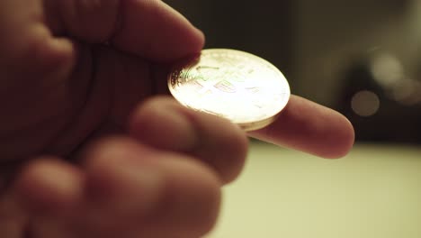 Showing-golden-bitcoin