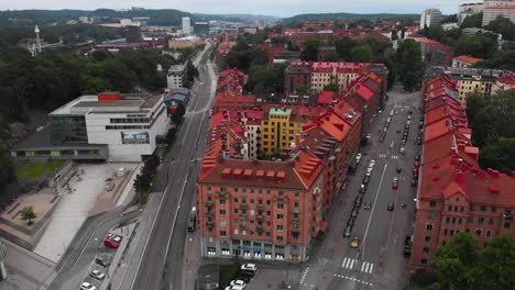 Vista-Aérea-Grabada-Desde-Korsvagen-En-Gotemburgo,-Suecia