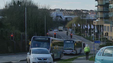 Zeitraffer-Des-Fahrzeugverkehrs-In-Dartford,-Großbritannien